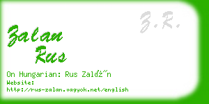 zalan rus business card